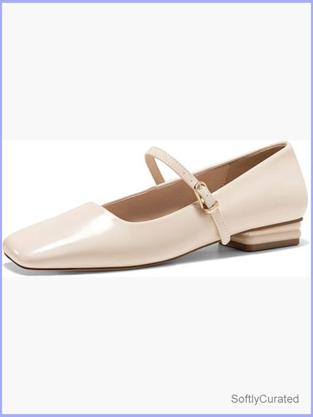 Women's Mary Jane Flats Square Toe Ballet Slip On Shoes Comfortable